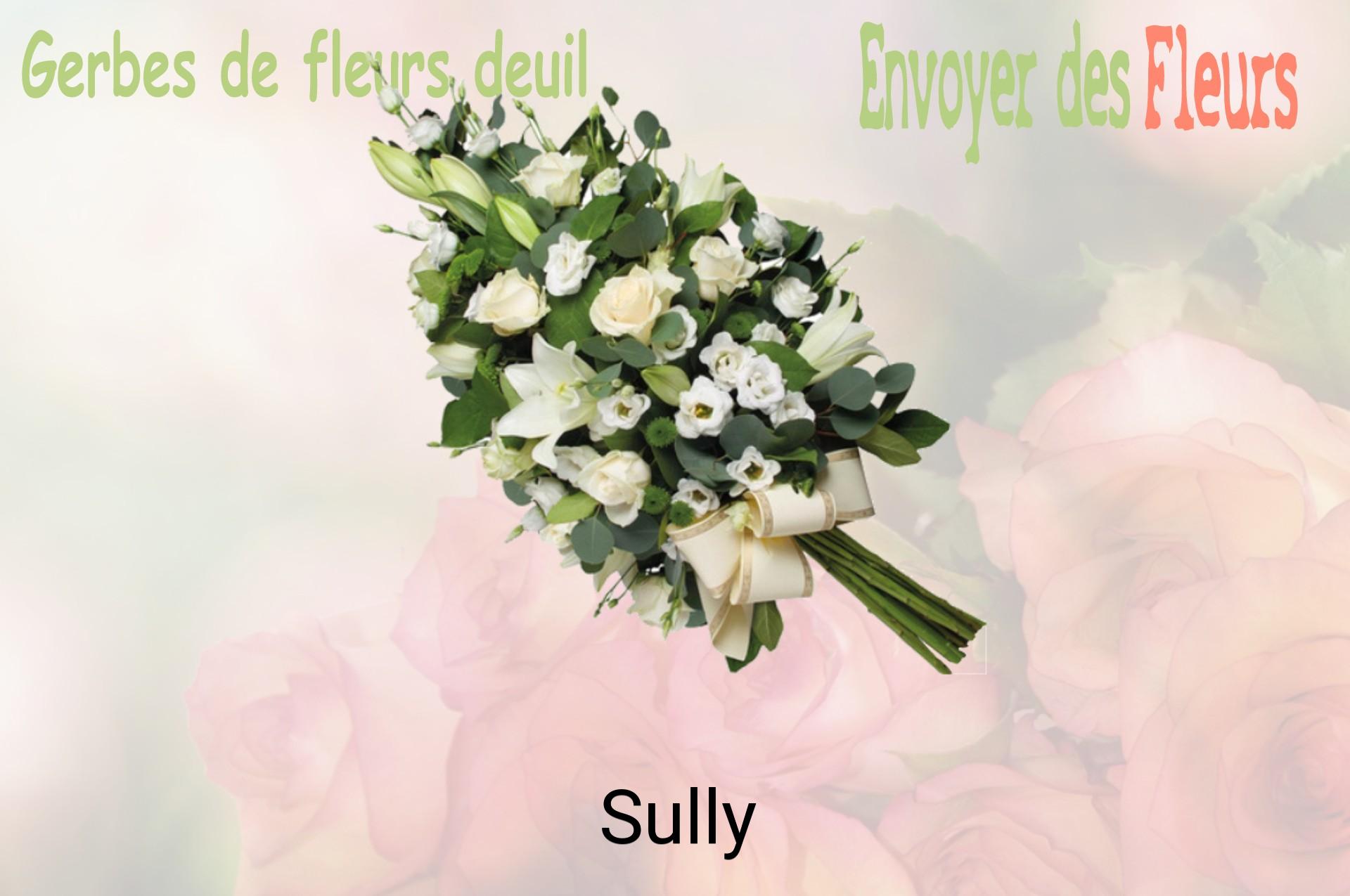 Gerbe de fleurs de deuil livrée à Sully